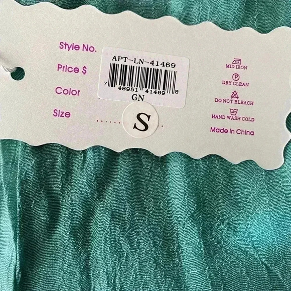 🆕Pretty Angel Linen Blend Aqua Lace-Trim Palazzo Pants S🆕 - Picture 12 of 12